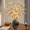 PEIDUO Lighted Brown Branches with Timer, 30Inch 3PK 60 LED Pathway Lights, Willow Branch Lights for Home Decorations Indoor Apartment Outdoor Stake