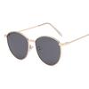 New round retro small frame sunglasses men's and women's tide metal marine sunglasses flat glasses S