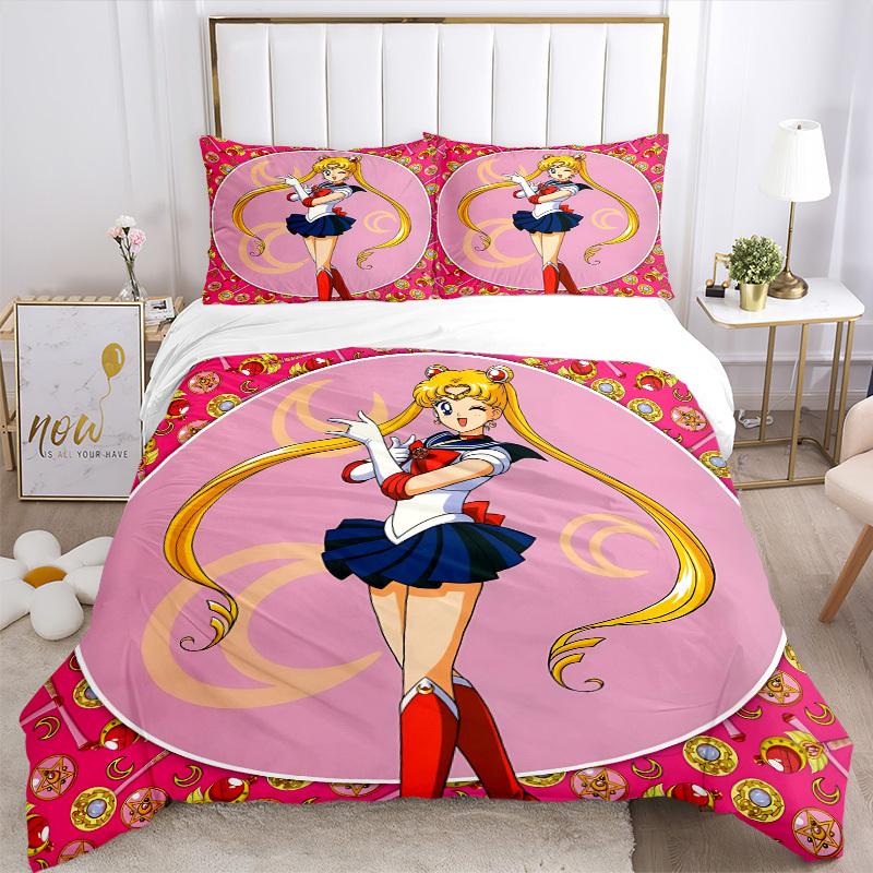 3pcs Sailor Moon Bedding Set: Perfect for Bedroom or Guest Room. Soft and Comfortable with No Core Included Yy251009181