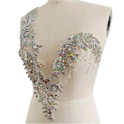 Multi-Color Beaded Diamond Crystal One Shoulder Straps Sweetheart Apparel Decoration Evening Dress Accessory Rhinestone Material