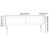 VidaXL LED Headboard Bedroom Furniture Double Bed Accessory Head of Bed Frame Interior Dark Grey 3123693