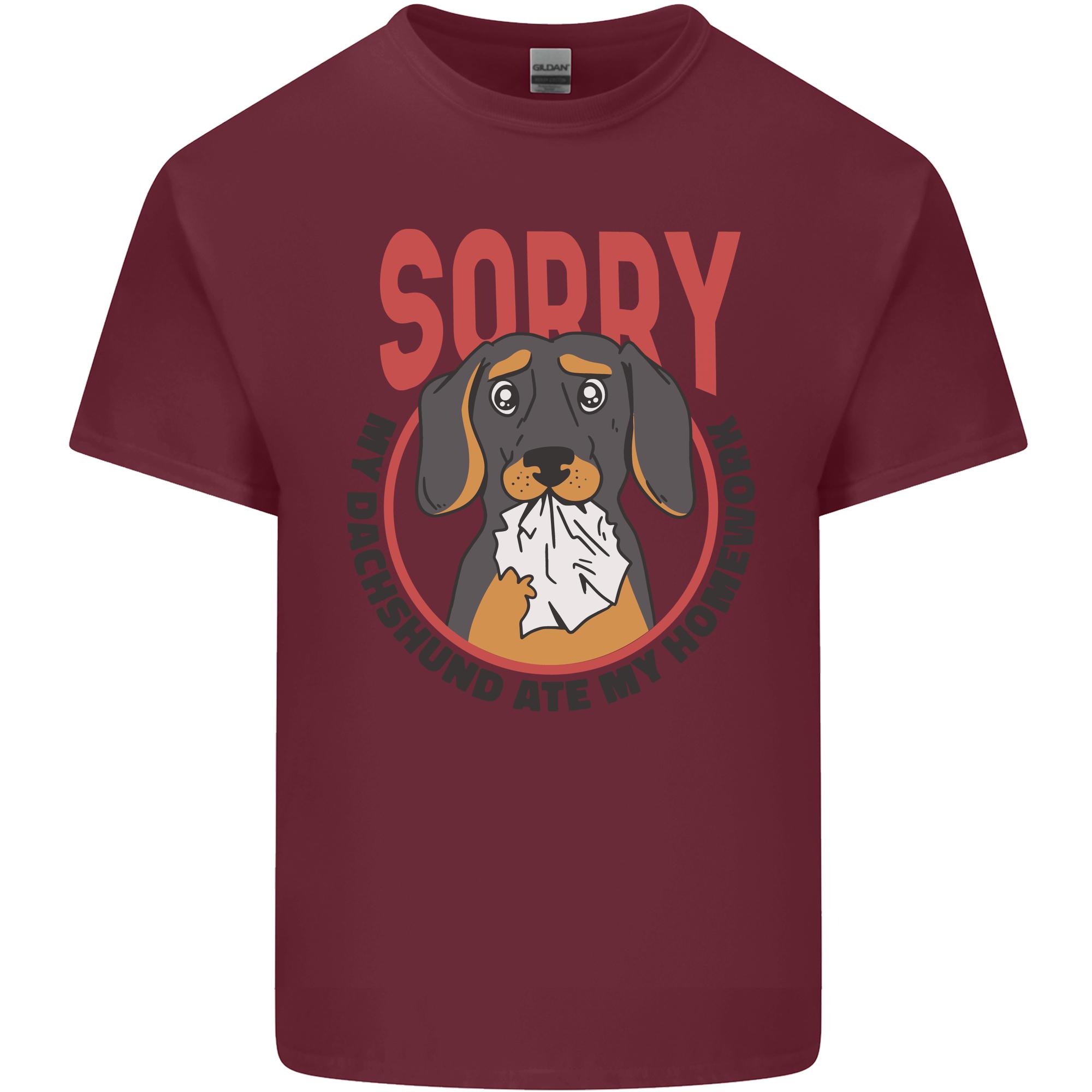 My Dachshund Ate My Homework Funny Dog Unisexs Light Cotton TShirt S