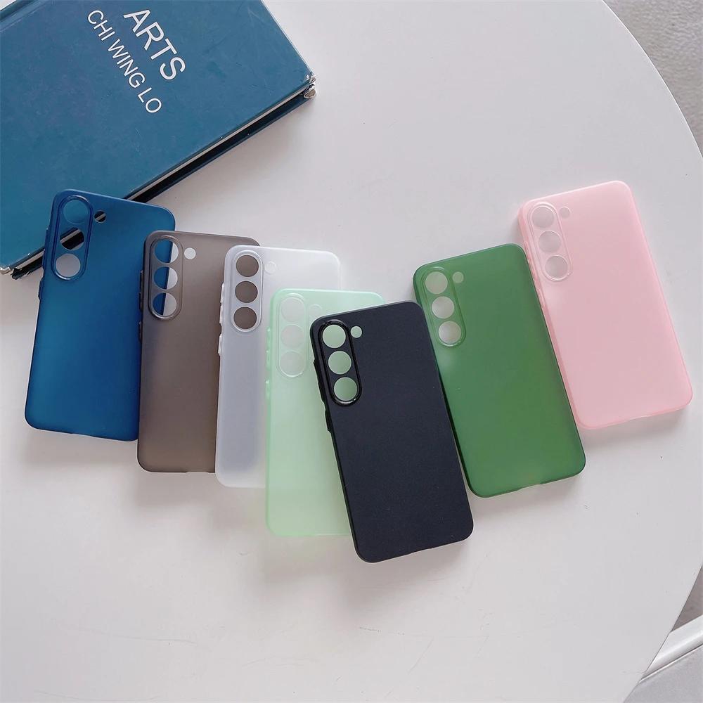 Ultra Thin Matte Translucent Phone Case for Samsung Galaxy S26Ultra S26 Pro S25 Edge S24 S23 A57 A37 A27 A17 A07 A54 Note20Ultra Camera Protect Cover