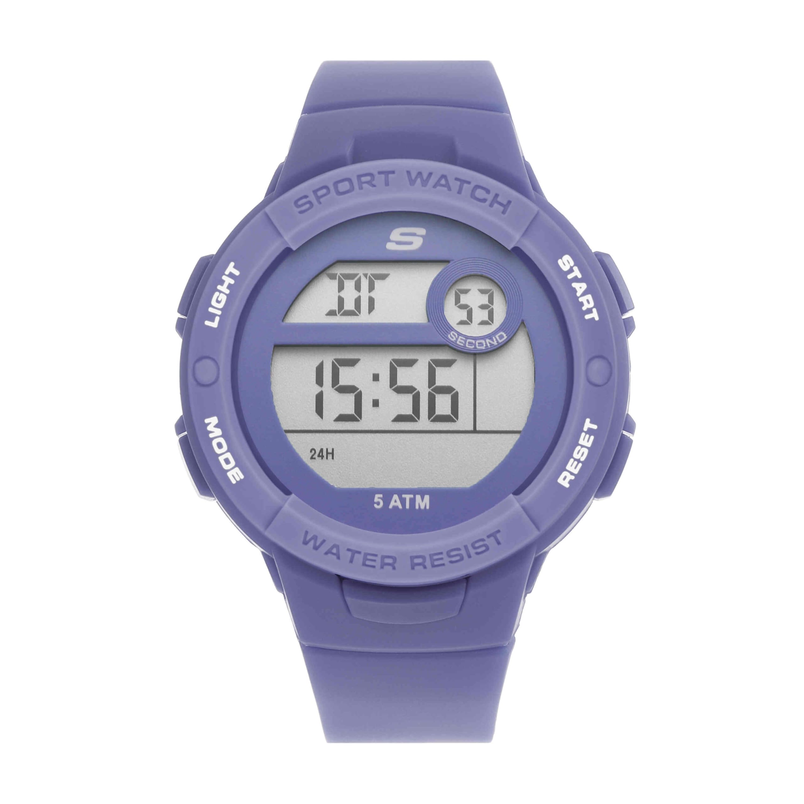 Skechers Digital Polyurethane Watch SR2132 Women s фиолетовый