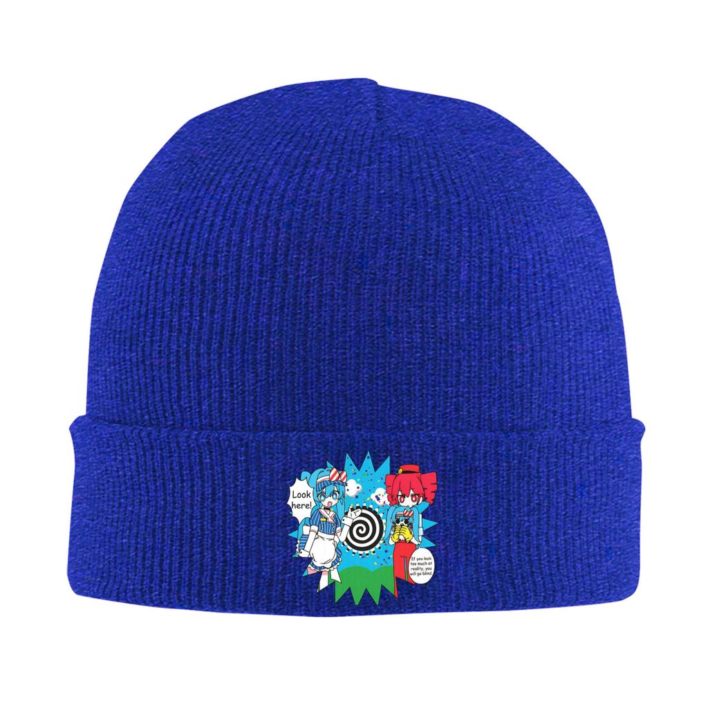 Triple Baka Kasane Teto  Beanie Hats  Bonnet Hats Adult Unisex Y2K Cool Kpop Knitting Hat Winter Custom Warm Caps