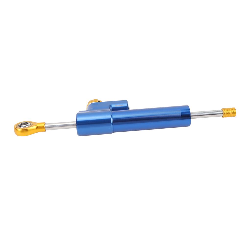Motorcycle Steering Damper Adjustable Universal Fit Increase Stability Steering Stabilizer for Motorbike Blue+Gold