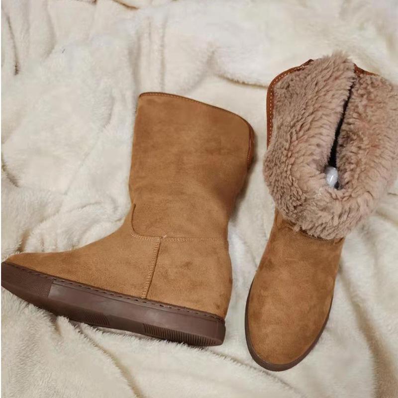 

Интернет-знаменитость 2025 новые зимние сапоги женские плоские корейская версия полусапожки детские зимние бархатные утепленные термохлопковые ботинки 40