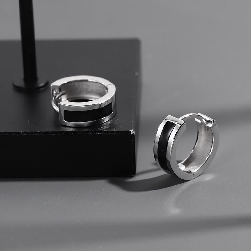 Men's Trendy Stud Earrings and Ear Hoops - European & American Hip Hop Style Ear Jewelry