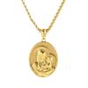 2026 Retro Fashion Pendant for Men and Women Niche Versatile 3D Relief Pattern 18k Necklace