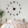 Nordic Style Wall Clock with Lasers Engraving 3D Digital Display Silent Sweep Movement Easy Installation Clock Room Decor