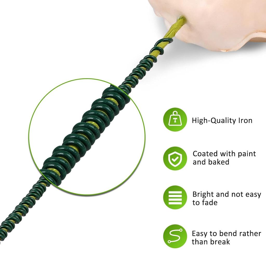 Flexible Green Floral Wire Garland Wreaths Making Tools Metal Wires DIY Crafts Floral Binding Straps Flowers Arrangements Decor