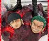 One Piece Large Sword Warrior Double Head Scene Statue Gk Platform Pvc Collectible Model Desktop Display Gift For Collectors