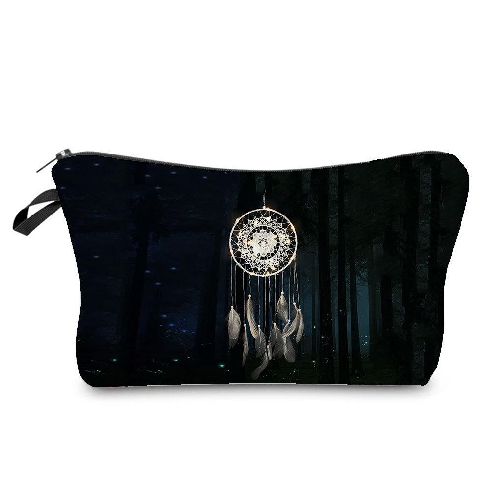 Women Dreamcatcher Print Cosmetic Bag Toiletries Organize Travel Storage Case