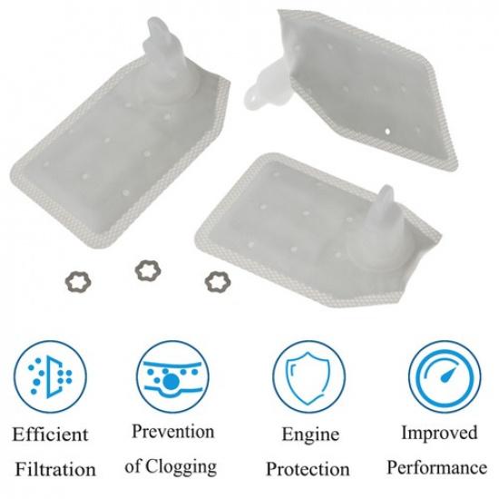 3 Pcs Fuel Pump Filter Screens for 12-18 WR450F 08-12 WR250X WR250R Yamaha