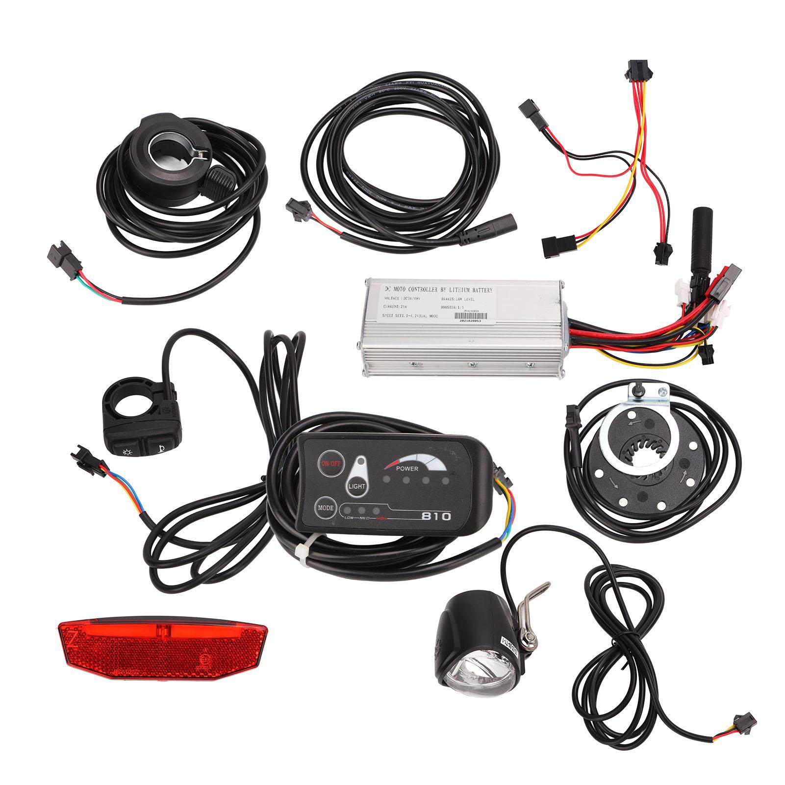 

25A Motor Controller Kit with S810 Display Panel Power Assist Sensor Electric Bike Conversion for 750W Motor