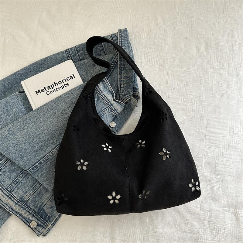 Новая модная сумка-тоут, темпераментная ретро полая сумка через плечо, осенне-зимняя универсальная повседневная сумка