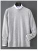 Men's 100% Australian Wool Round Neck Sweater - Casual Business Knitwear for Autumn/Winter