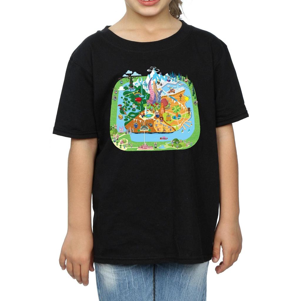 Disney Girls Zootropolis City Cotton T-Shirt