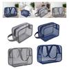 Mesh Toiletry Bag Portable Travel with Handle Storage Bag Shower Essentials Makeup Bag Bath Bag Gym Bag for Guys Women Men Girls
