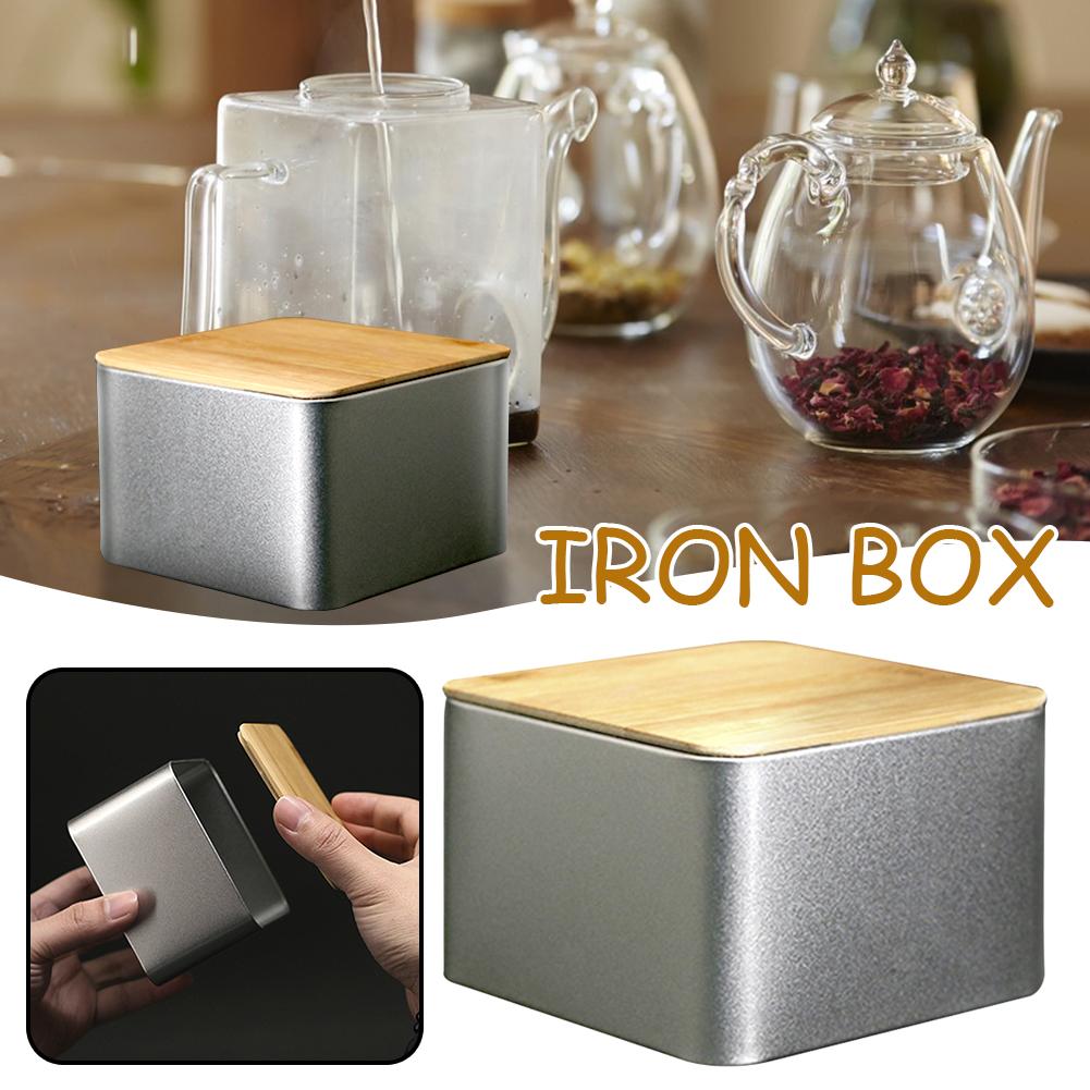 

Metal Tea Canister With Cover Multifunctional Food Storage Cans For Flower Tea China Mainland