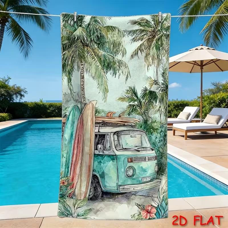 Popular Summer Beach Towel Microfiber Absorbent Beach Towel Seaside Outdoor Vacation Sports Towel