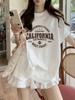 California West Coast T Shirt Women San Francisco Letter Print Tee Vintage Retro Graphic Casual Short Sleeve White Summer Tops