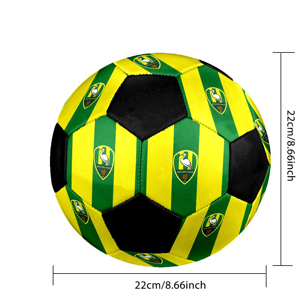 SIZE 5 ADO Den Haag Soccer Ball Colorful All Ages Machine Stitched PVC Competition Ready Durable High-Bounce