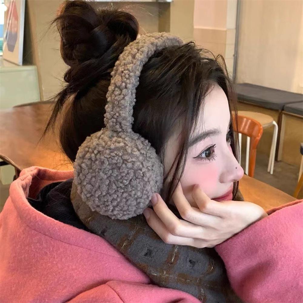 Cute Plush Headphones Winter Earmuffs Women's Warm Soft Ear Covers Imitation Cashmere Hair Band Fashion Earflap Outdoor Supplies