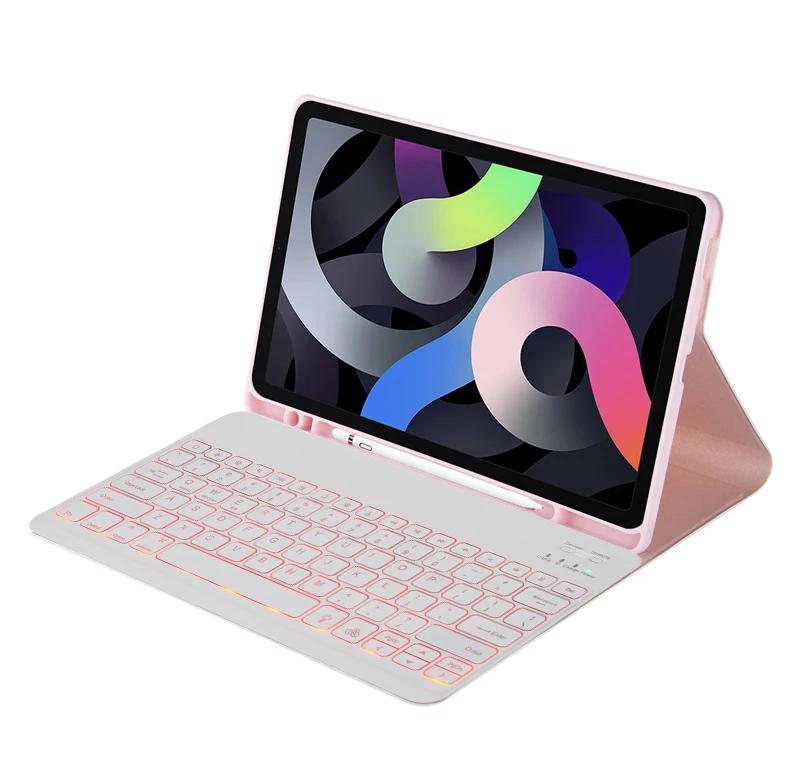 Toetsenbordhoes voor Samsung Galaxy Tab S10 Lite 10,9  Magnetische Verlichte Toetsenbordhoes voor Galaxy Tab S10 Lite SM-X400 X406B English roze