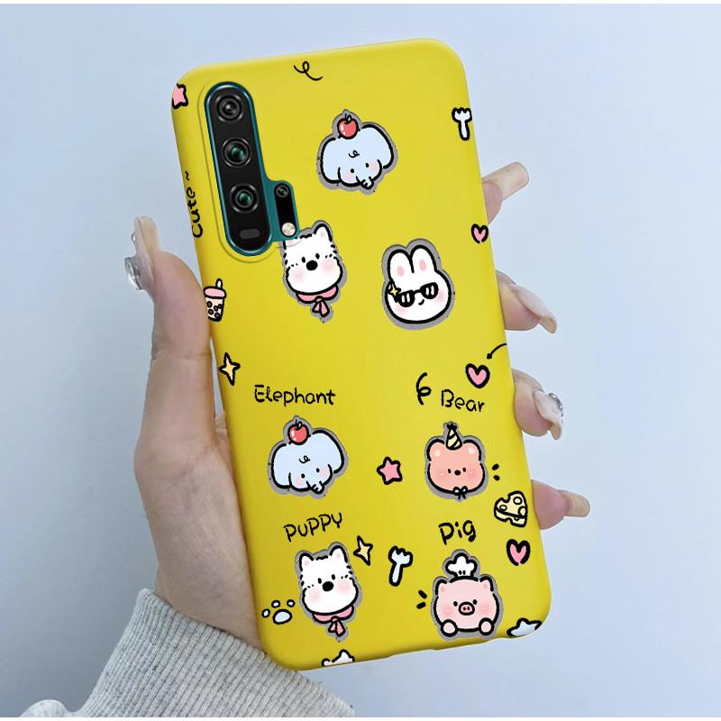 For Honor 20 Pro Case Honor20 Pro Back Soft TPU Silicone Cover Cute Cartoon Panda Phone Case For Huawei Honor 20 Pro Coque Funda