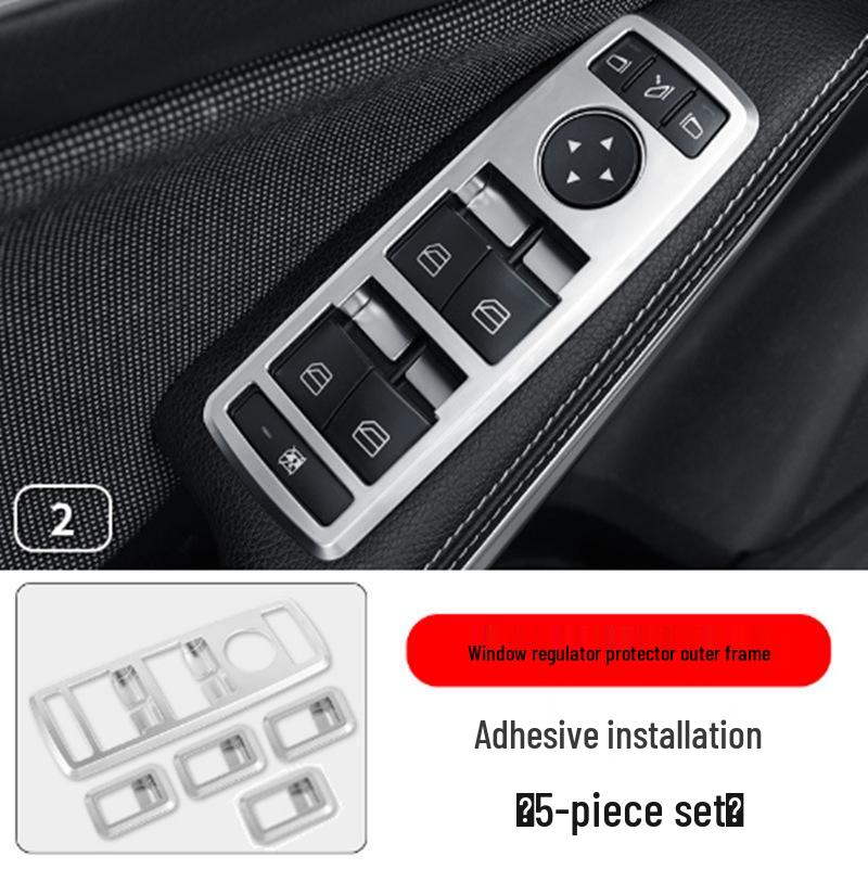 Mercedes-Benz GLK ML GLA B C E Class Window Switch Decorative Button Sticker Frame