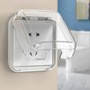 Wall Switch Cover Box Self-Adhesive Wall Mounted Waterproof Clear Wall Light Socket Doorbell Cover Guard Bathroom Accessories