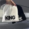 Embroidered Polyester Jacquard Winter Design Thermal Knitted Beanies Hat Custom Logo 60 Colors Manufacturer Logo Cap