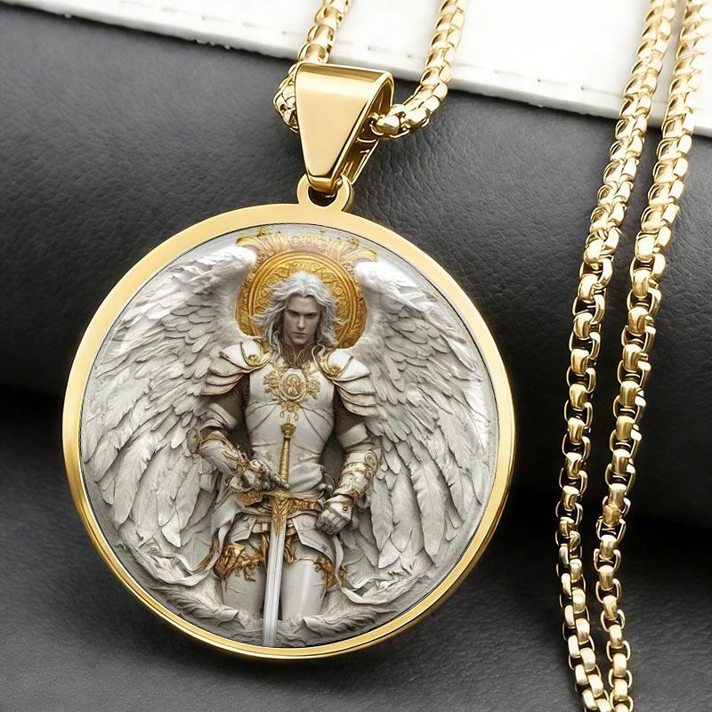 Archangel Michael Versatile Jewelry Boyfriend Gift Pendant Necklace for Women