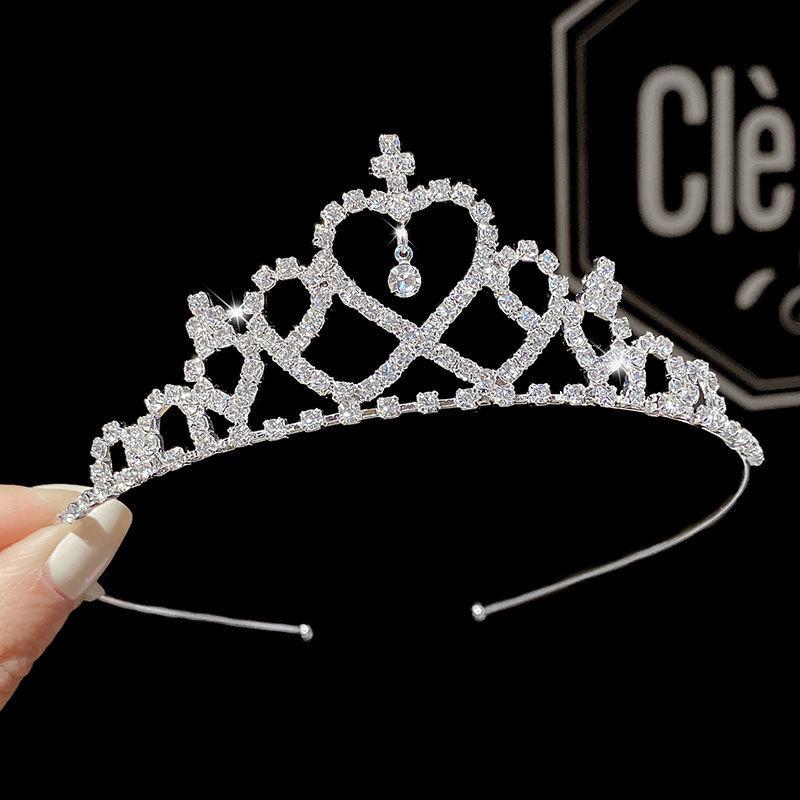

Детская хрустальная корона-ободок: Элегантное принцессное сценическое украшение для волос для девочек