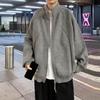 Herren-Strickjacke mit Stehkragen, locker geschnitten - Trendige amerikanische Strickware für Frühling und Herbst