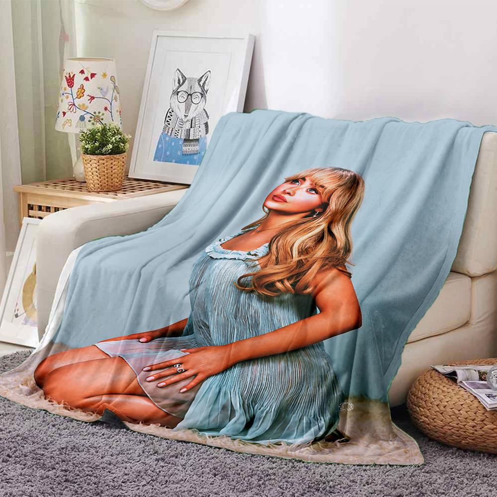 Sabrina Carpenter Blanket Soft Throw Blanket For Home Bedroom Bed Sofa Travel Office Solid Christmas Blanket