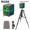 HILDA Green Laser Level with Self-Leveling and Crosshair, Mini Size, USB Rechargeable