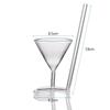 Spiral Cocktail Glass Revolving Martini Creative Long Tail Straw Wine Glass