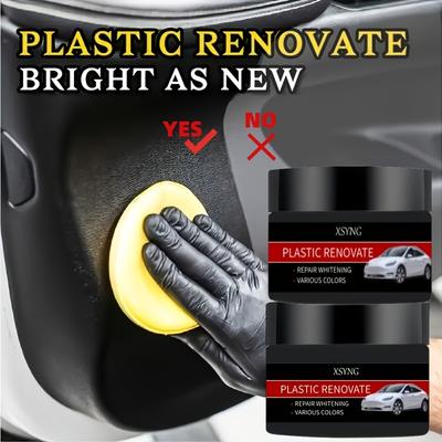 Plastový recyklovaný vosk|Odolný lesklý povrch, přípravek na opravu lesku interiéru automobilu a pneumatik, pasta na opravu a rozjasnění škrábanců sedadel, palubní desky a pneumatik
