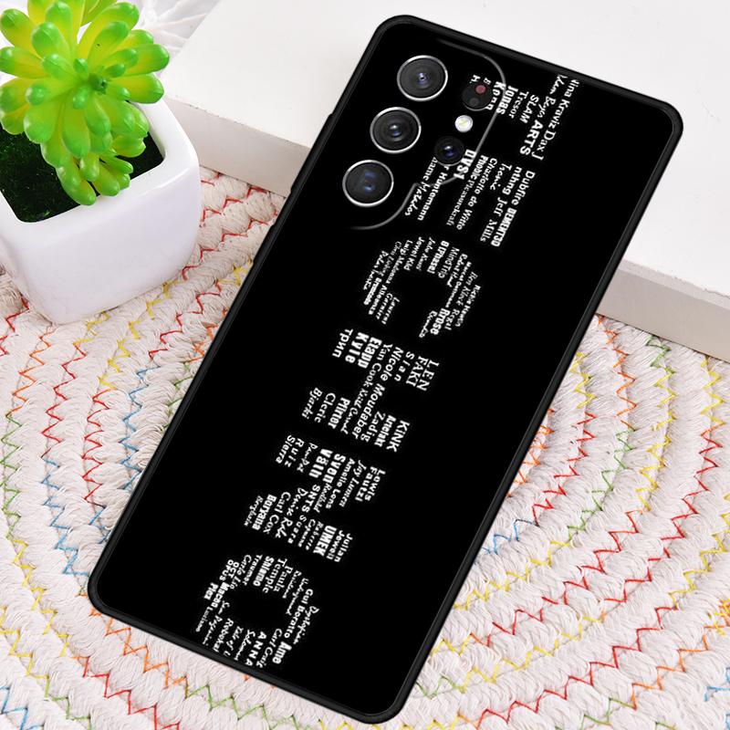 Love Techno Music Quotes soft Silicone Phone Case For Samsung Galaxy note 10 pro S26 S25 S24 S23 S22 S21 Plus Ultra Capa Cover