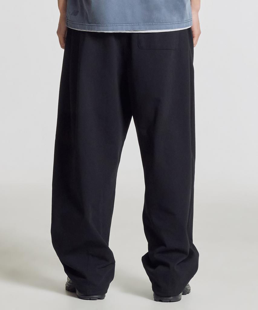 Nyuballanseu Nbmlg21443 / Uni Essential Summer Lightweight Side-Puck Over-Wide Pants (Black)