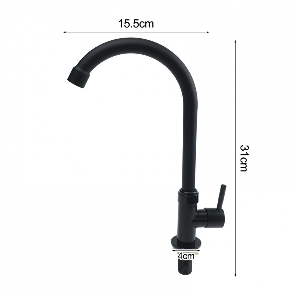 Single Lever Cold Water Tap for Kitchen Made of Plastic Steel Material