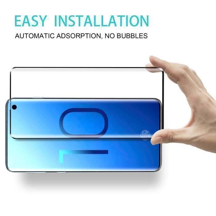 Pour verre trempé samsung galaxy s10, [dureté 9h] hd ultra transparent protection écran en verre trempé pour samsung galaxy s10
