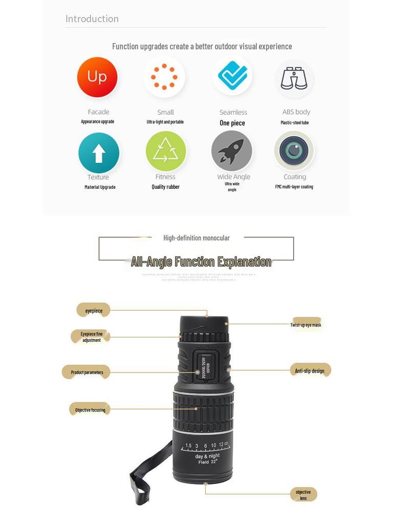 Portable HD 40X60 Monocular Telescope for Concerts