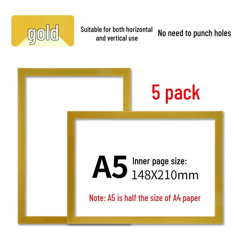 Ran Jin Chu A5 Frosted Magnetic File & Card Sleeves