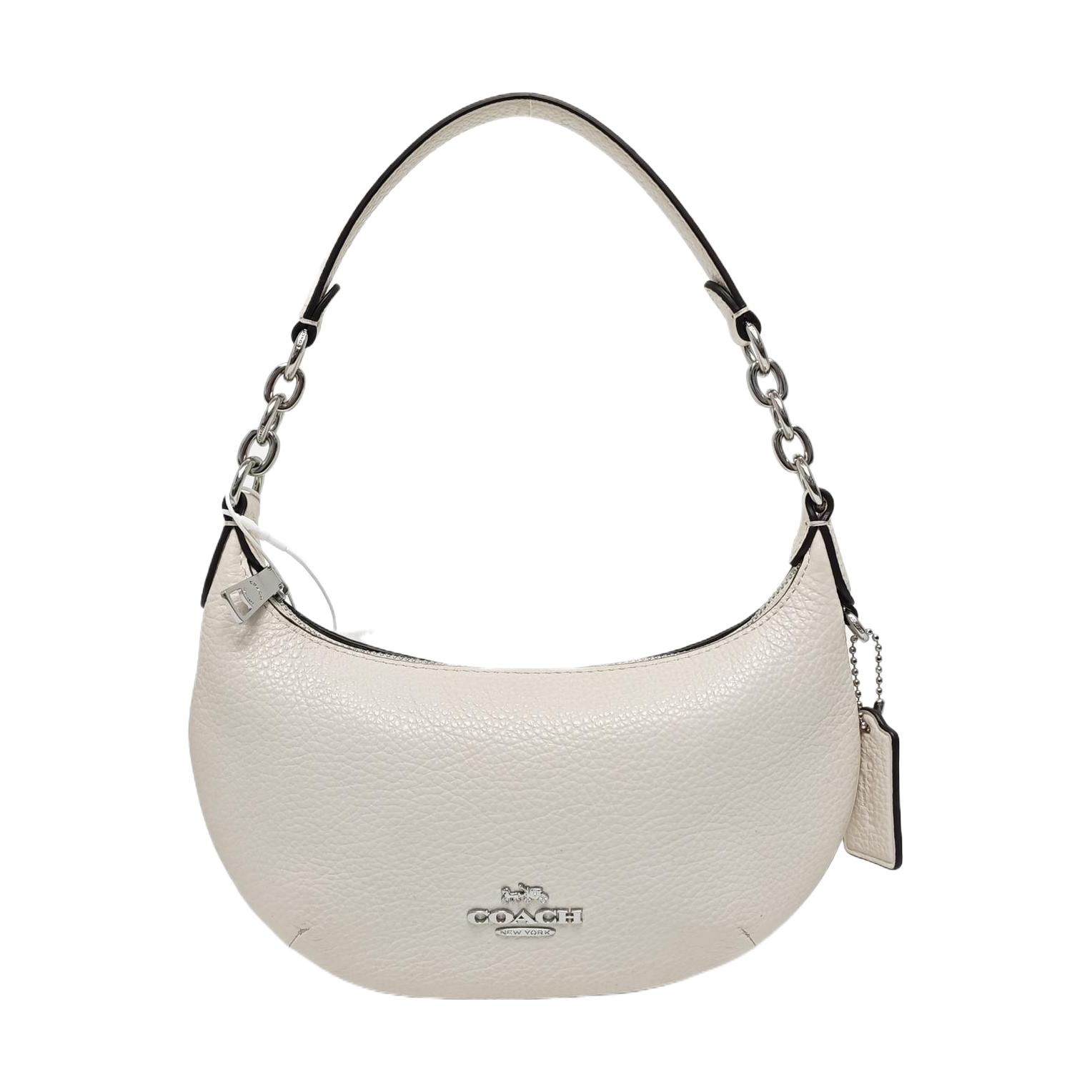[Pre-Owned] Payton 21 Classic Monogram Zipper Closure Faux Leather Half Moon Bag - Excellent #12F4SQK ONE SIZE