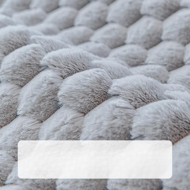 Winter Thicken Thermal Rabbit Plush Sofa Cushion Simple Modern Light Luxury Nordic Non-Slip Plush Cushion