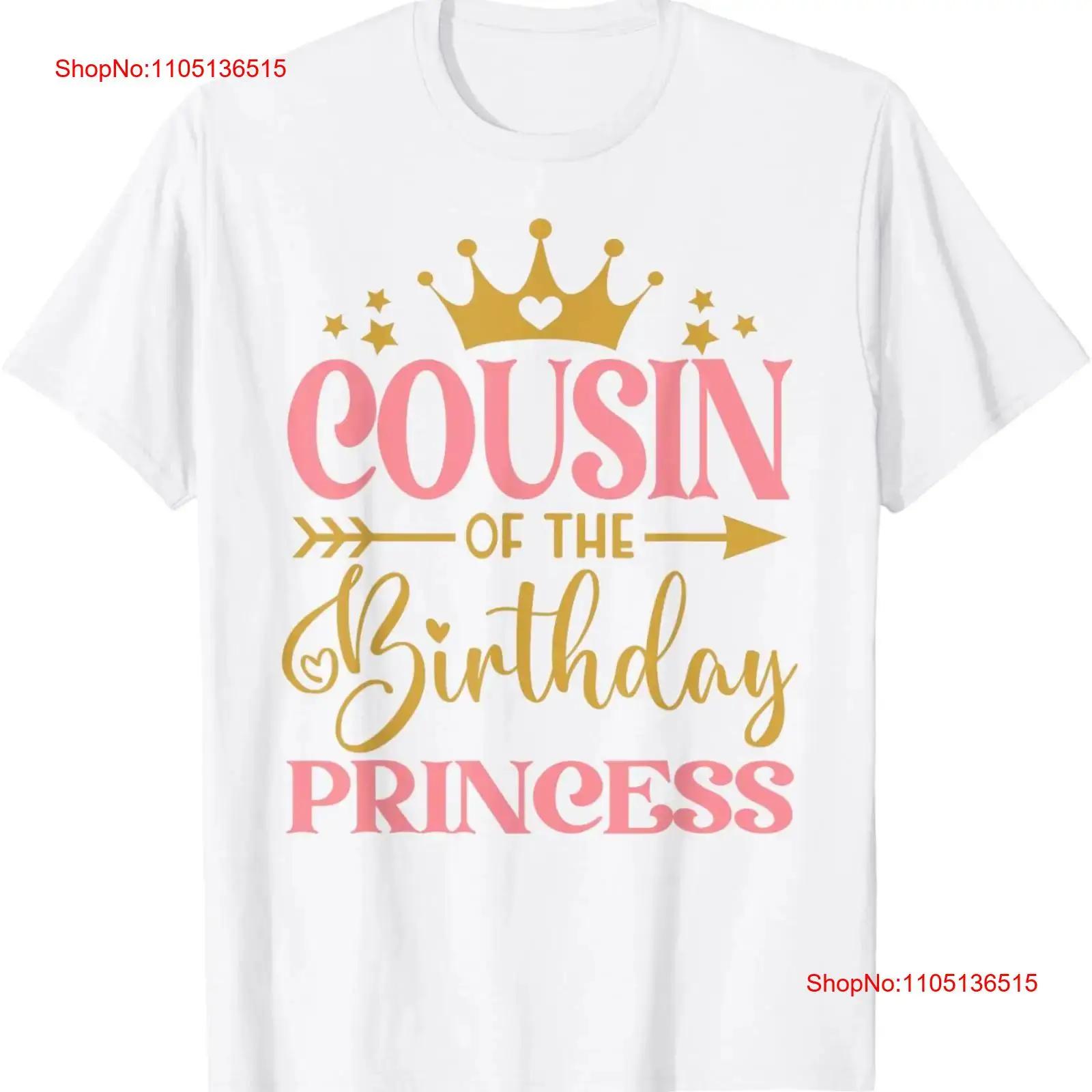 Cousin of The Birthday for Girl 1st Princess T Shirt vintage Washed Breathable streetwear designer clothes graphic Soft S разноцветный