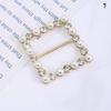 1Pcs Pearl Rhinestone Clothing Corner Knot Buckle Waist Buckle Silk Scarf Clothes T-Shirt Shirt Hem Buckle Luxury Decorative